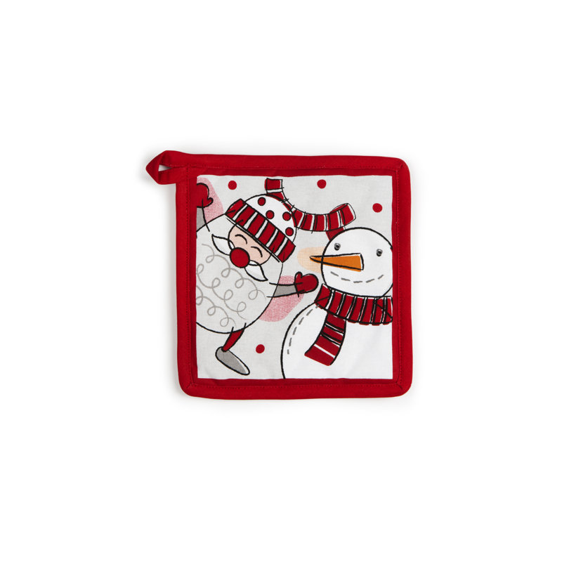 Excelsa Snowman Christmas Cotton Potholder