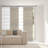 Semi-Sheer Macadamia, Cornsilk Single Rail Extendable Panel Track 94"H, Panel width 23.5"-63049847