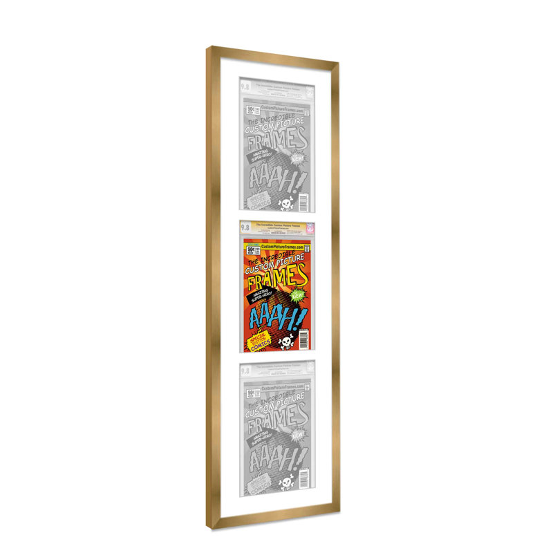 Afficher un collage de bandes dessinées, Or / blanc, 7,125 po x 10,5 po