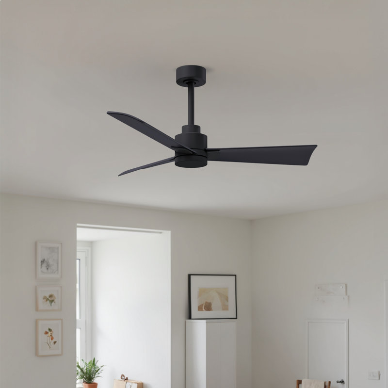 Ventilateur de plafond Alessandra 42, Noir mat, Noir mat
