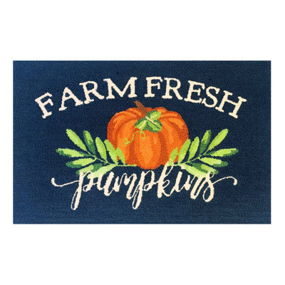 Farm Fresh Pumpkins Indigo Size 24X36