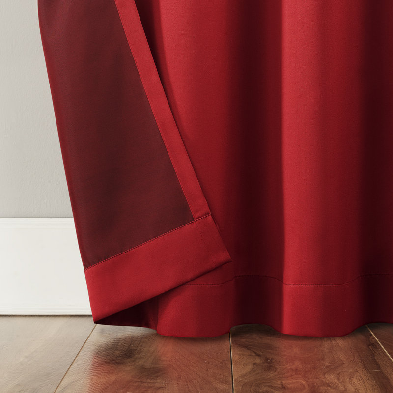 Polyester Thermal Room Darkening Curtain Panel - Basics by Wayfair™, Lime, 54" W x 84" L