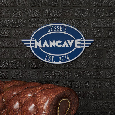 Décoration murale à plaque personnalisable man cave Moderno
