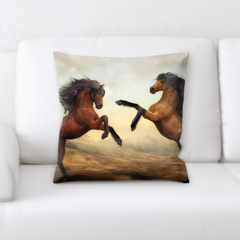 Coussin en chevaux