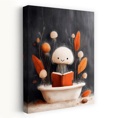 Jellyfish In Bathtube 1 by Justyna Jaszke - Wrapped Canvas Print