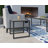 Tommy Hilfiger Hampton Outdoor Coffee Table with Natural Gray Pebbled Glass
