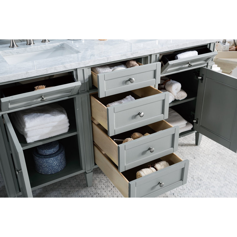 Brittany 60'' W Double Vanity, Urban Gray, Siberian