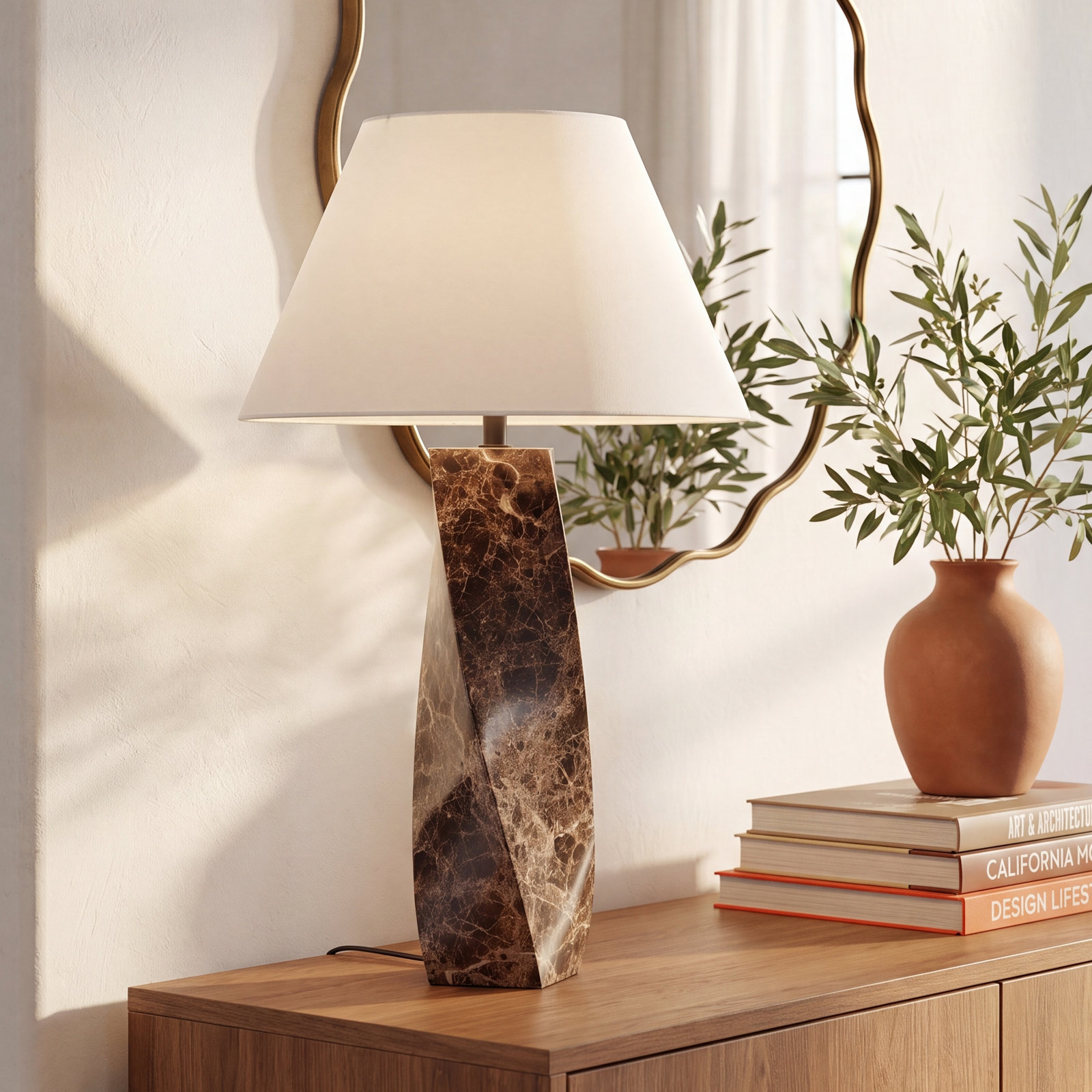 Genuine Marble Table Lamp