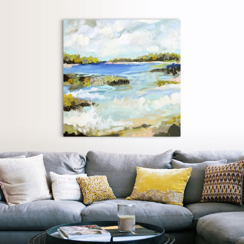 «Surfscape II» par Karen Fields - reproduction d'art, Toile tendue, H 48 po x l 48 po x P 1,25 po