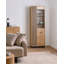 Tanay Glass and Iron 60 cm W Display Cabinet