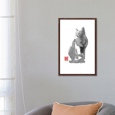 Grey Cat by Péchane - Painting on Canvas