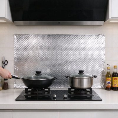 PVC Kitchen Oil‑Proof Self‑Adhesive Wallpaper, K01, 0.6m × 5m