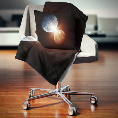 Kiss Between Two Planets - Abstract Printed Pillow