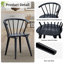 Burkes Solid Wood Arm Chair in Black