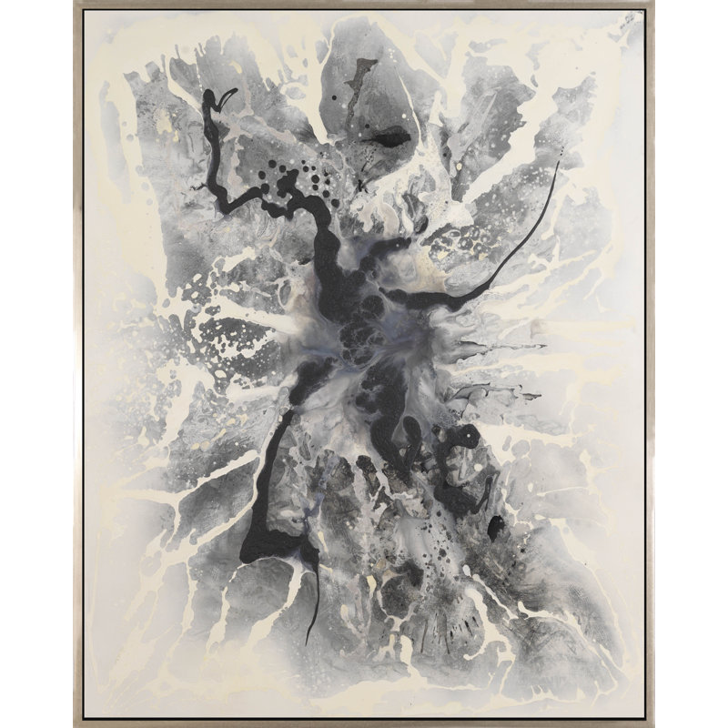 Dynamique - peinture sur toile à cadre flottant