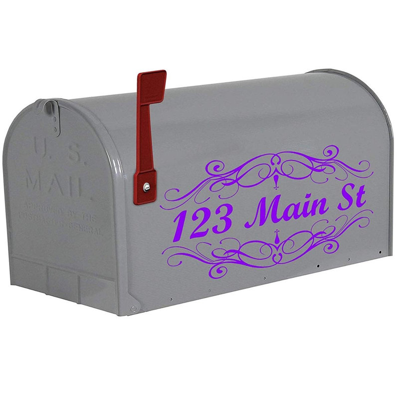 Boîte aux lettres personnalisable lettres personnalisées, Oui, Mauve