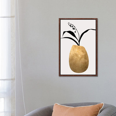 Water Lilies - Gold by Kubistika - Print on Canvas