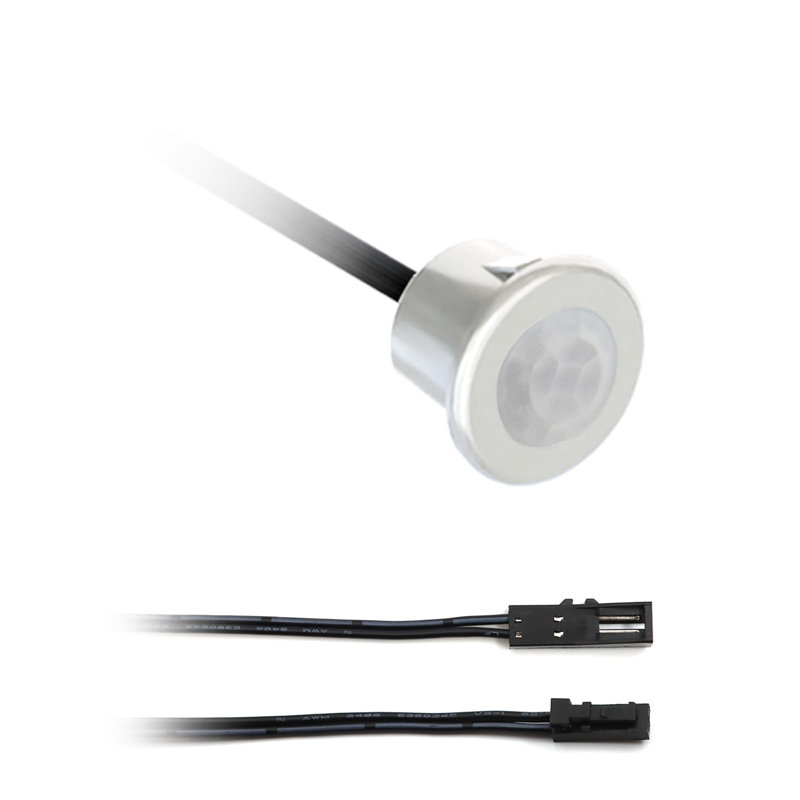 Interrupteur de capteur de mouvement VST, détecteur de proximité, interrupteur de lumière à DEL automatique pour garde-robe sous les armoires, comptoirs, garde-robes avec 12 V mâle et femelle (DC 12-24 V)