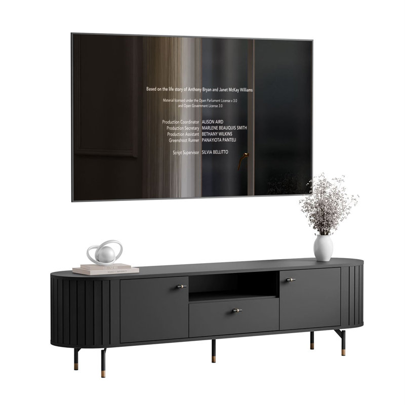 Unfinished TV Stand for TVs up to 49", Black