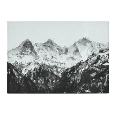 Tempered Glass Mountain in Switzerland Chopping Board