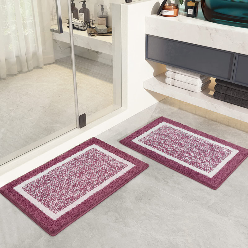 Saunderton Non-Slip Bath Rug, Purple