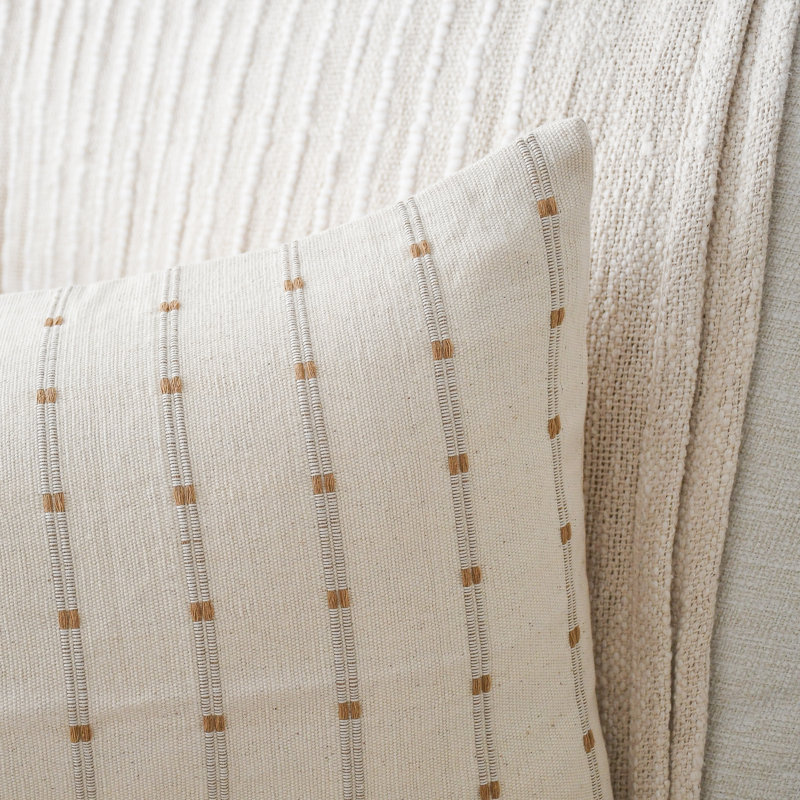 Thai Cream Lumbar, Rectangle 12"H x 18"W, Cream