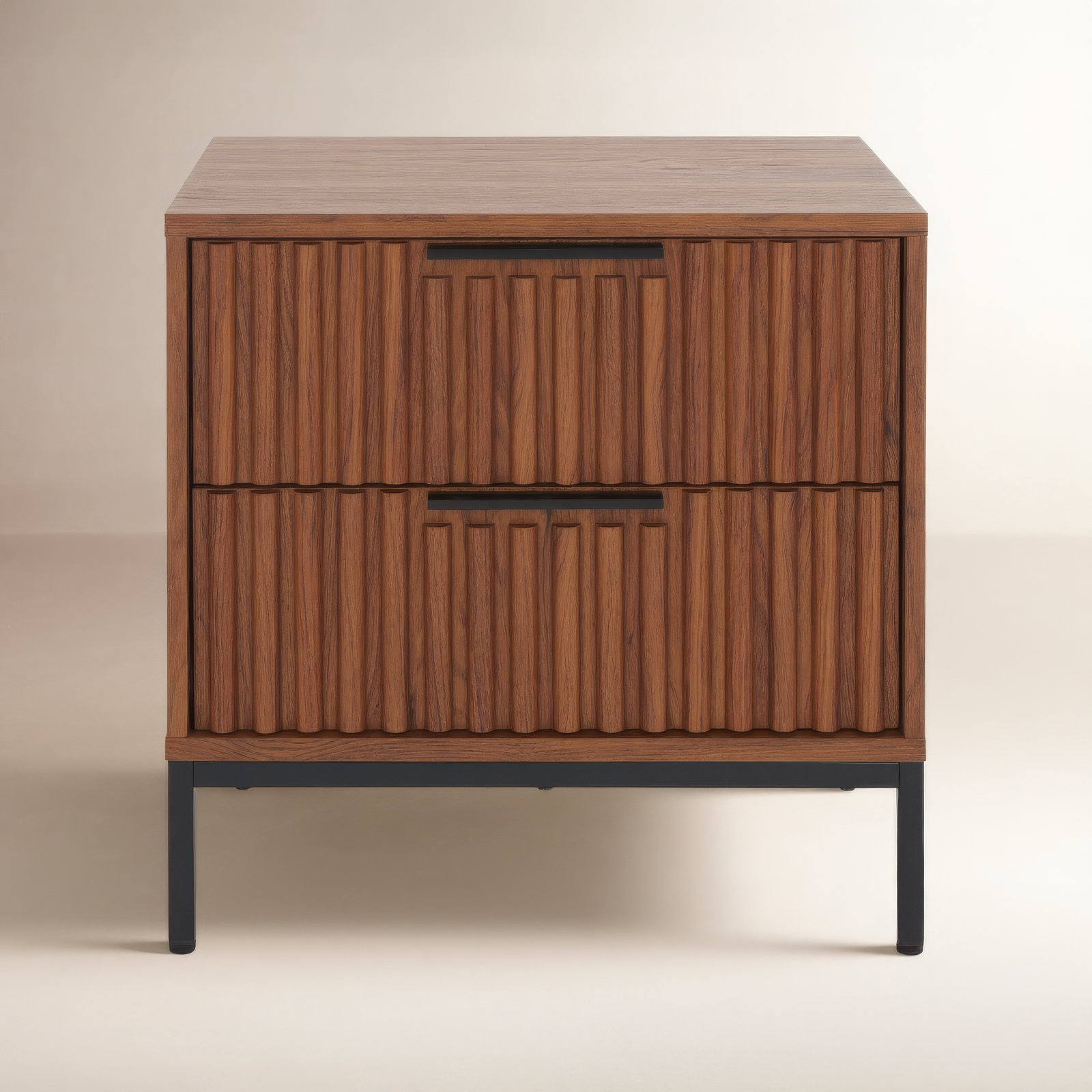 Burgess Nightstand, Walnut / Black