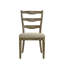 Ensemble de chaises d'appoint Parfield en tissu brun clair et finition chêne vieilli (ensemble de 2)