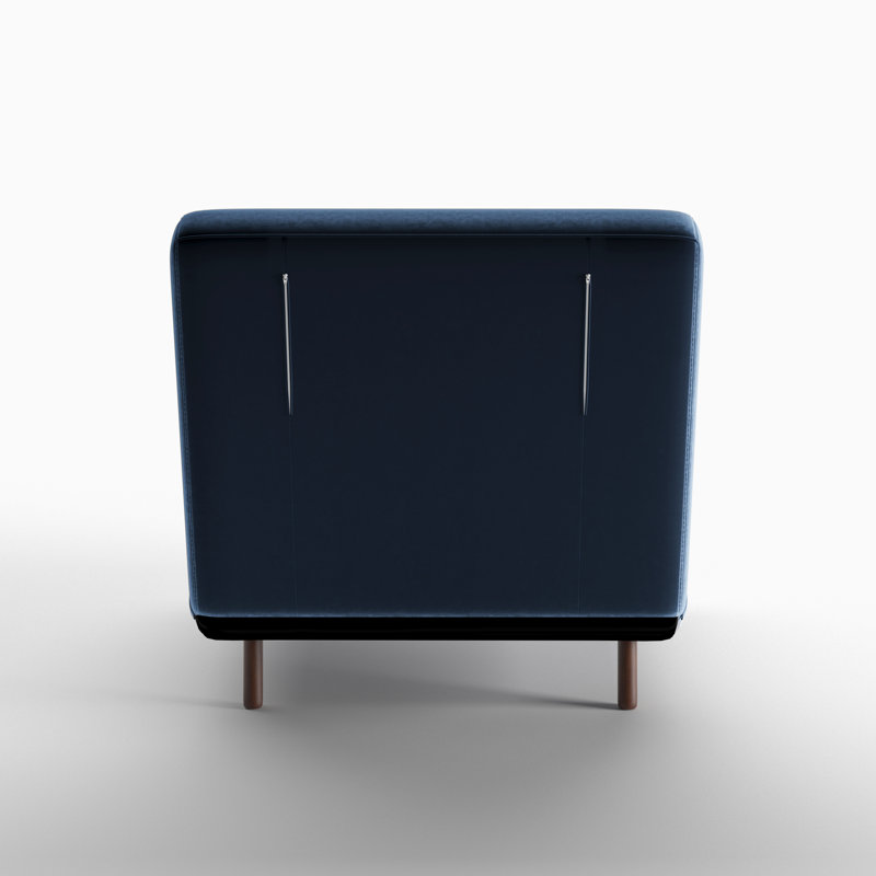 Fauteuil convertible Clarissa, Velours bleu