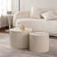 Ensemble de 2 tables basses gigognes Beige