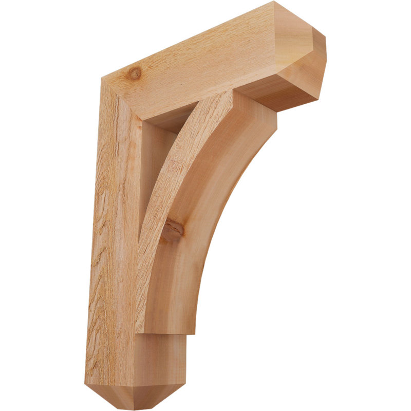 Thorton Craftsman Bracket, Western Red Cedar (Rough), 30" H x 6" W x 22" D