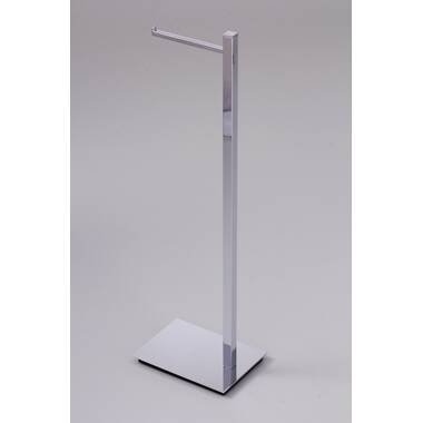 Acrylic and Polished Nickel Free Standing Toilet Paper Holder + Reviews