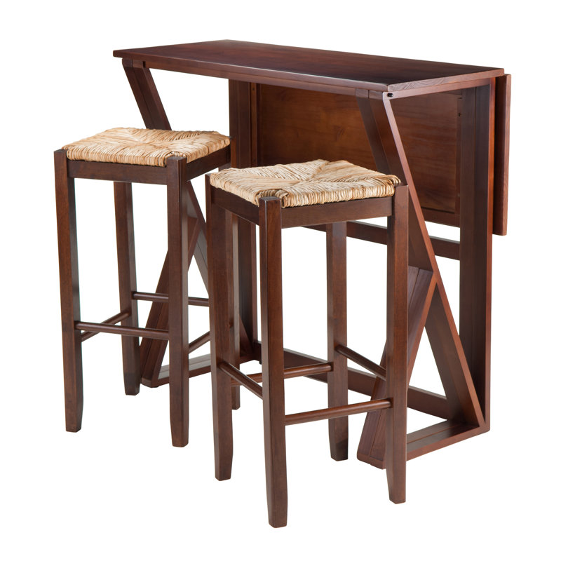 Zachariah 2 - Person Solid Wood Solid Wood Top Trestle Dining Set, 28.5" H x 13.5" L x 13.5" W