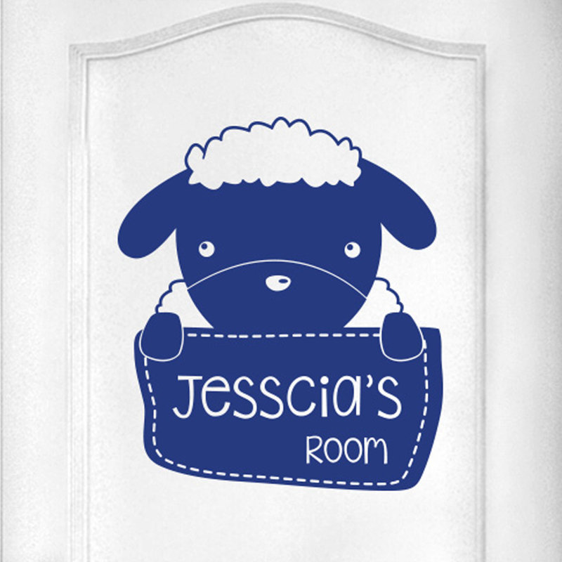 Animals Wall Decal, Dark Blue