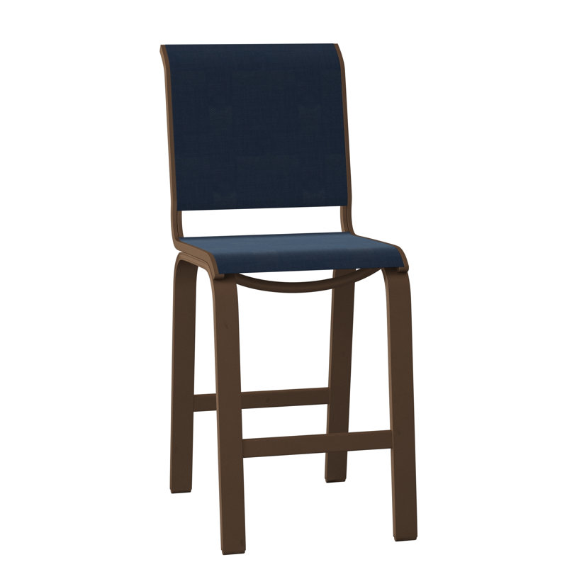 Tabouret de bar 26 po Holna, Bleu marine 13D Sunbrella®, Kona texturé