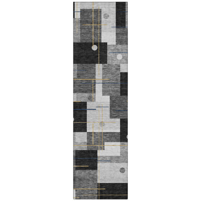 Machine Washable Indoor/Outdoor Chantille ACN2716 Geometric Rug