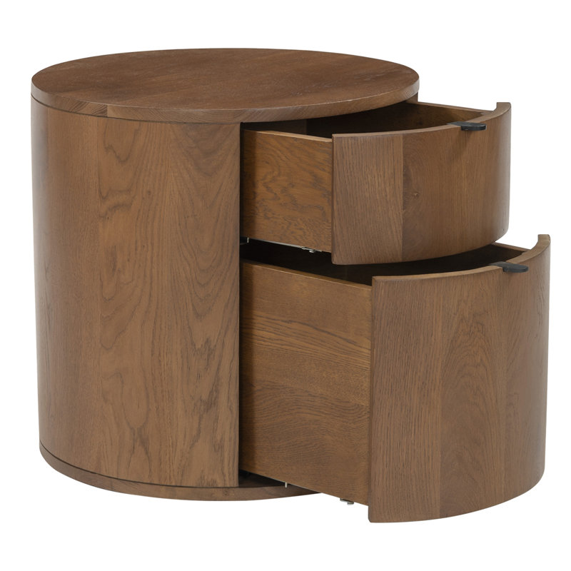THEO TWO DRAWER NIGHTSTAND, Brown
