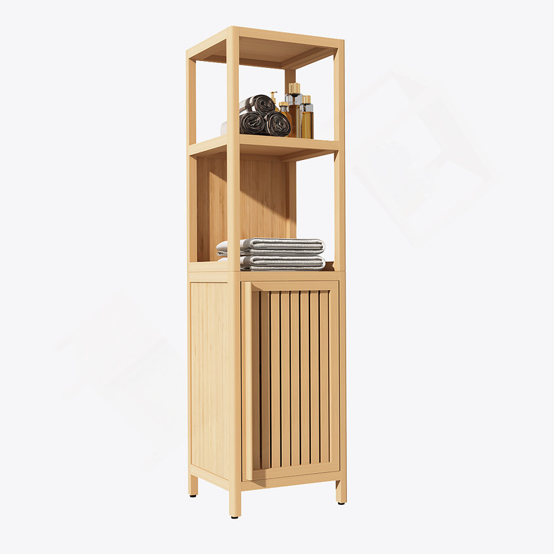 Multifunctional Bathroom Bamboo Storage Cabinet