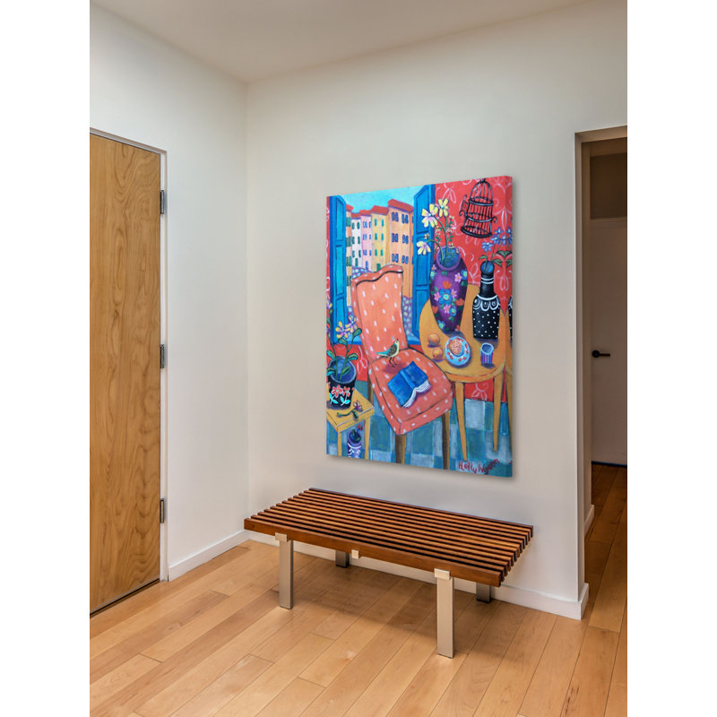 « a salon de plusieurs couleurs » par holly wojahn, reproduction d’art sur toile tendue, H 60 po x l 40po x P 1,5 po