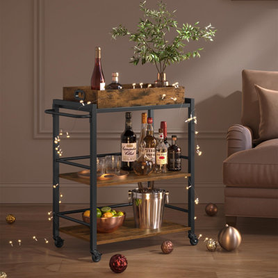 Wood Bar Cart