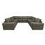Large Arm Leather Match Upholstery Modular Sectional-1949139659