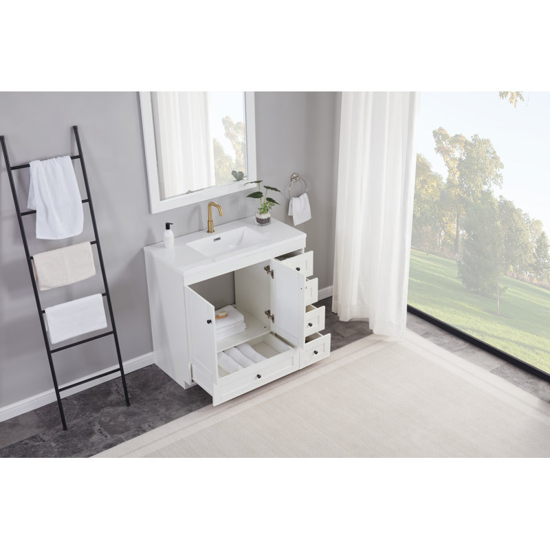 Figueras 37" Single Vanity with 5 Drawers & 2 Doors