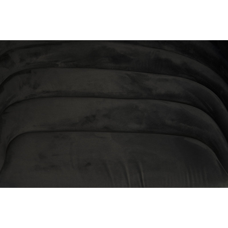 Fauteuil demi-tonneau 28 po Nouveau, Mélange de polyester noir