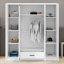 Spacious 4-Door Wardrobe with 1 Drawer-1940983239