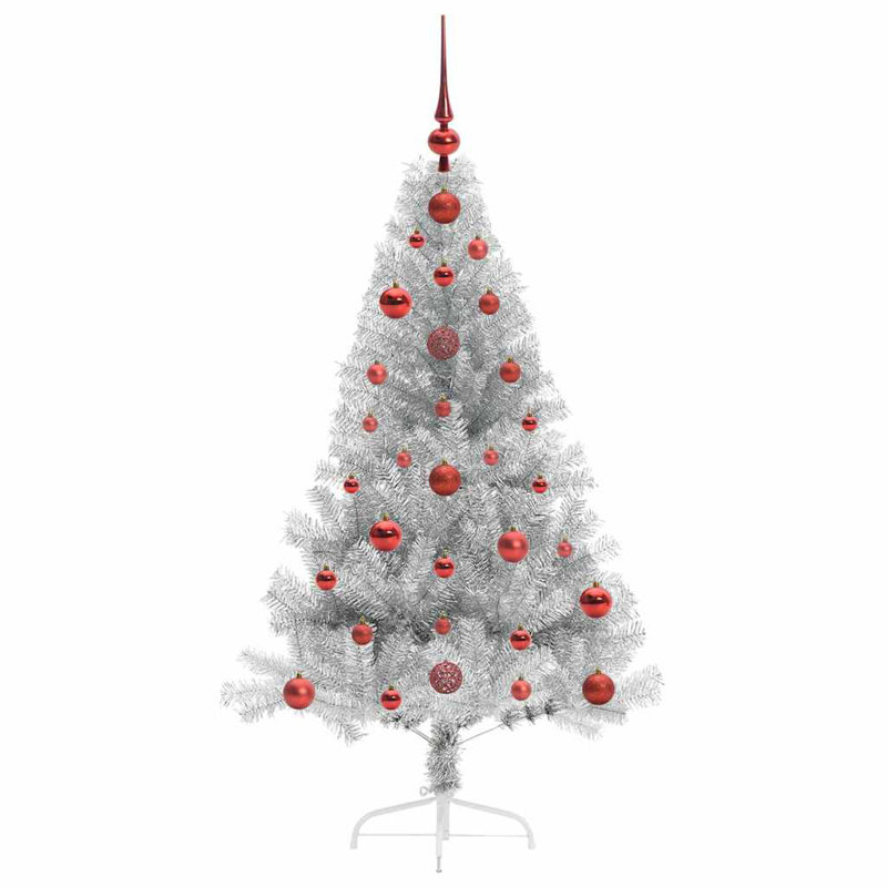  Artificial Pre-lit Christmas Tree PET, 3.94' H, Red