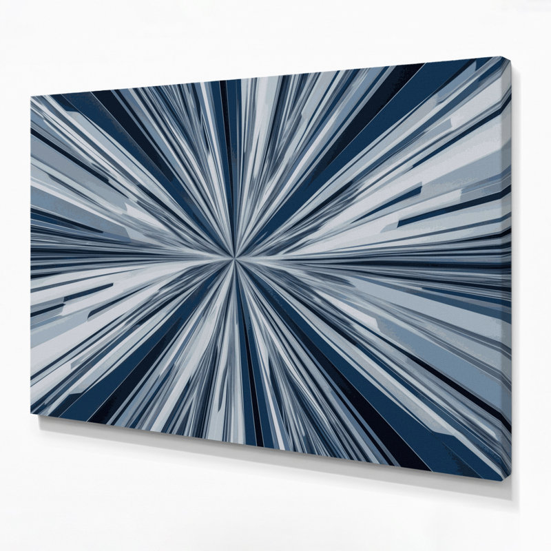 Op Art 51 Grey Canvas Wall Art, 24" H x 36" W