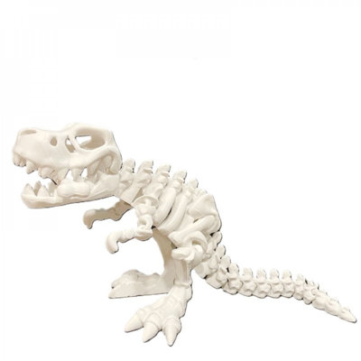 3D Printed Shiny Body T Rex Skeleton Figurine