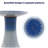 Handmade Glazed Ceramic Bird Bath, 17" Daisy Petal Embossed Tray & 18" Pedestal Base, Light Grey to Sapphire Blue Ombre Gradient Glaze Outdoor Bird Feeder for Yard, Lawn, Patio & Backyard（Only Included 1 Pack）