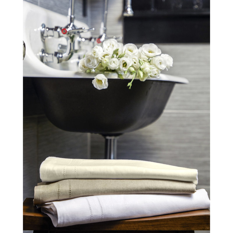 Bath Linen Hand Towels, Light Natural