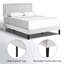 Ensemble de chambre en velours capitonné avec lit et 2 tables de chevet, aucun lit plateforme tapissier requis-137586300-137586301